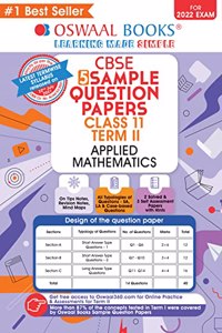 Oswaal CBSE Term 2 Applied Mathematics Class 11 Sample Question Papers Book (For Term-2 2022 Exam)