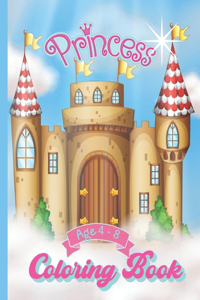 Princess Coloring Book Age 4-8