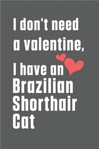 I don't need a valentine, I have a Brazilian Shorthair Cat