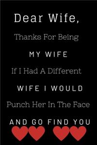 Dear Wife Thanks For Being My Wife