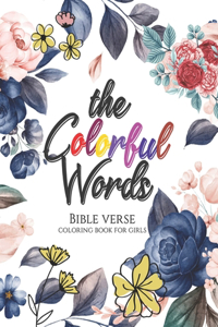 Colorful Words - Bible verse coloring book for girls