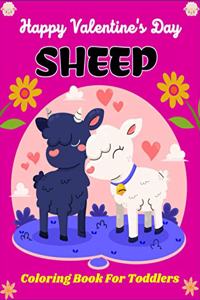 Happy Valentine's Day SHEEP Coloring Book For Toddlers