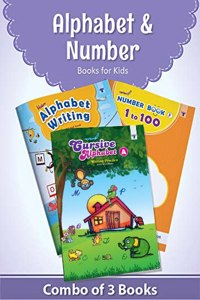 English Alphabet And Number Writing Books For Kids | 3 To 8 Year Old | Practice Abcd Capital, Small And Cursive Letters And 1 To 100 Numbers | ... Content Team At Target Publications [Paperback] Content Team At Target Publications