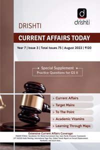 DRISHTI CURRENT AFFAIRS ENG AUG 2022 [Perfect Paperback] Drishti Publications and Dr. Vikas Divyakirti