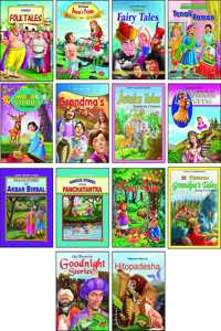 All In One Children Story Books In English Combo Pack Of 14 Books | 134 Stories In 14 Different Story Themes | Moral Stories | Panchatanra | Fairy Tales | Hitopdesha | Goodnight Stories