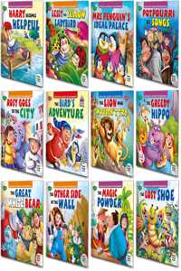 Story Books For Beginners Pack Of 12 Books| Early Reader Series In Large Font
