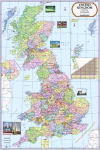 United Kingdom Map (England, Wales, Ireland, Scotland)