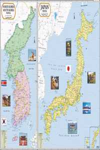 Japan, North Korea & South Korea Map