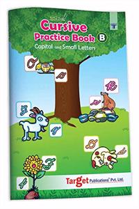 Nurture English Cursive Alphabet Practice Book (B) For Kids | 5 To 8 Year Old | Practice Writing Capital And Small Letters For Children [Paperback] Content Team At Target Publications