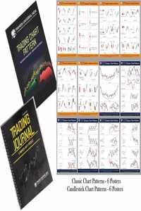 Trading Chart Pattern Book, Trading Journal Diary, Pack Of 6 Classic Pattern Chart, And Pack Of 6 Candlestick Chart Pattern | Trading Kit For Traders | Pramesh Universal India