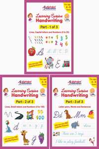 Learning Cursive Handwriting (Set Of 3 Books) - Early Learning And Handwriting Workbooks For Age 4 To 6 Years