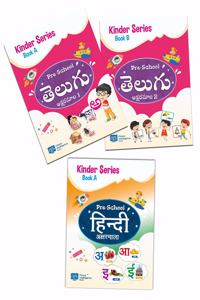 Telugu Aksharamala Reading And Writing, Hindi Aksharamala (Language Pack Of 3 Books) [Paperback] Future Intelligence Books