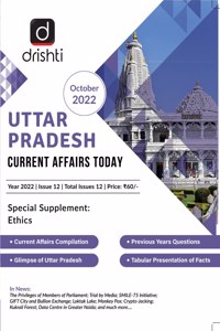 UPPSC Current Affairs Today (EN)-October-2022 [Paperback] Drishti Publications