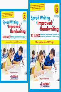 Mr Script Writing Combo - Speed Writing In Improved Handwriting - Book A (For 6-9 Years) With Book B (For 9+ Years) - 30 Days Handwriting Practice Book For Speed Writing And Handwriting Improvement