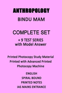 Anthropology Optional Complete Printed Notes By Bindu Mam Plus 9 Tests With Answers For IAS Mains