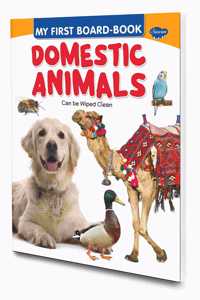 My First Board Books Domestic Animals | Big Size Board Book For Kids By Sawan