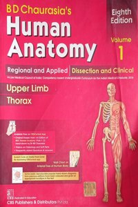 Bd Chaurasia Human Anatomy Upper Limb Thorax Volume 1 Only 8Th Edition Second Hand & Used Book