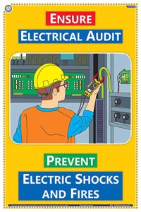 Teachingnest | Ensure Electrical Auditâ€¦ | English | 33X48 Cm | Electrical Safety Poster | Industrial Safety Posters | Wall Sticking