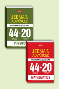 MTG 44 + 20 Years Chapterwise Solutions Physics, Mathematics for JEE (Advanced + Main), JEE Advanced Books 2022 (Set of 2 Books)