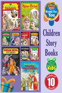 Educational Children Story Books Combo | Set Of 10 Story Books With Illustrations By Manoj Publications