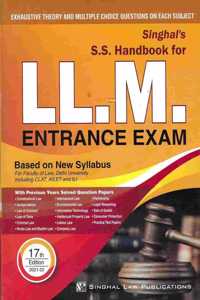 Singhal Law Publications 17Th Edition Of Singhal'S Ss Handbook For Ll.M Entrance Exam (For Faculty Of Law, Delhi University Including Clat, Ailet& Ili) [Paperback] Singhal'S