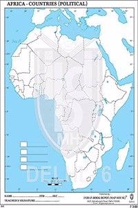 Big Outline Practice Map Of Africa Political (100 Maps) Indian Book Depot