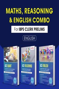Math's, Reasoning & English Combo for IBPS Clerk Prelims 2023 (English Printed Edition)