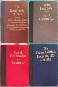 Coat Pocket Combo Offer Code Of Civil Procedure With Limitation Act, Constitution Of India, Code Of Criminal Procedure, Indian Penal Code & Indian Evidence Act Latest 2021 Palmtop Edition Bundle Offer
