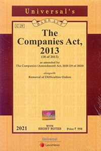 The Companies Act, 2013- Bare Act With Short Notes (C-29) [2021 Edn] [Large Size]
