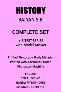 History Class Notes By Baliyan Sir with 8 Tests Plus Answers For IAS Mains