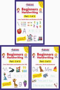 Beginners Handwriting (Set Of 3 Books) - Early Learning And Handwriting Workbooks For Age 4 To 6 Years