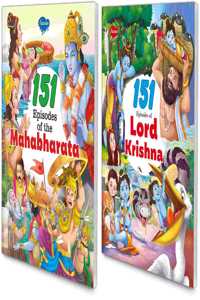 Sawan Set Of 2 Story Books 151 Series (Mahabharat & Krishna)