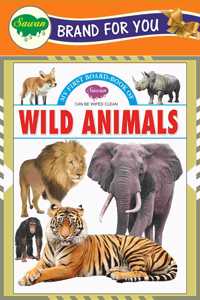 My First Board Books Wild Animals | Big Size Board Book For Kids By Sawan
