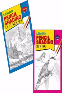 Set Of 2 Books, Learn Pencil Shading Landscapes And Learn Pencil Shading Birds