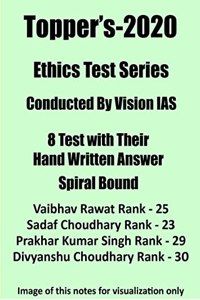 Vision IAS Topper's 8 Ethics Test Series Handwritten Notes in Spiral format in English Medium