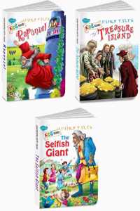 Sawan Set Of 3 Books, Kids Board Fairy Tales (Rapunzel, The Treasure Island, The Selfish Giant)