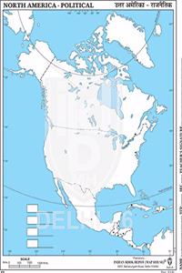Small Outline Practice Map Of North America Political (100 Maps)