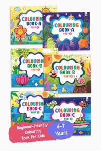 Blossom Colouring Books For Kids | 3 To 7 Year Old Girls And Boys | Perfect Gift For Preschool, Nursery And Kindergarten Children | Pack Of 6