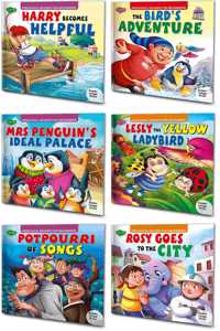 Story Books For Beginners Pack Of 6 Books| Early Reader Series In Large Font (V1)