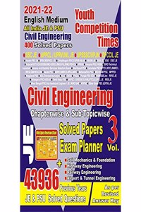 (English Medium)Civil Engineering Chapter-wise Solved Papers/Exam Planner vol 3 with formula chart