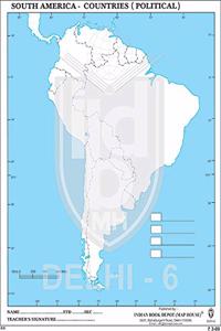 Big Outline Practice Map Of South America Political (100 Maps)