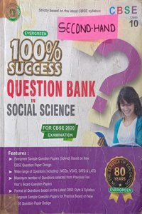 Evergreen 100% Success Question Bank In Social Science Class -10 For Cbse 2020 Examination