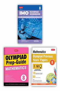 SOF International Mathematics Olympiad (IMO) Work Book, Olympiad Prep-Guide & Previous Years Papers with Mock Test Paper Class 8 - Olympiad Books For 2022-23 Exam (Set of 3 Books)