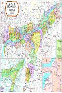 Assam Map | English | 70 X 100 Cm | Laminated