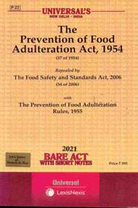 The Prevention Of Food Adulteration Act, 1954- Bare Act With Short Notes [2021 Edn.]