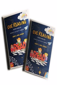 Cvc Reading - 22 Word Families - Phonics Activity Binder | 110 Cutouts | Consonant Wheel Spinner | Preschool Laminated Learning Binder
