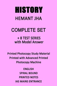 History Optional Printed Notes By Hemant Jha Plus 8 Tests with Model Answers in English