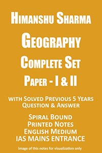 Complete Set Geography Paper 1 and 2 Notes by Guidance IAS Previous 5 Years Questions for Mains