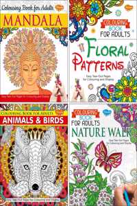 Sawan Colouring Book For Adults | Set Of 4 Books | Anti-Stress Art Therapy For Busy People