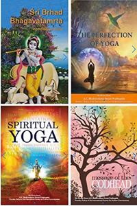 Set Of 4 Vedic Wisdom Books: Sri Brhad Bhagavatamrta, Perfection Of Yoga, Spirital Yoga, Message Of Godhead